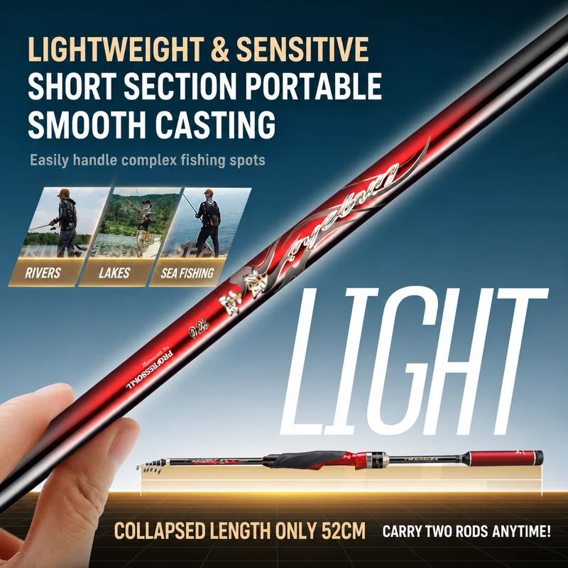 HASIDA Lingzhi 伸縮式ロッキングロッド、短尺、 - Fishing Equipment Guide のレビューと価格