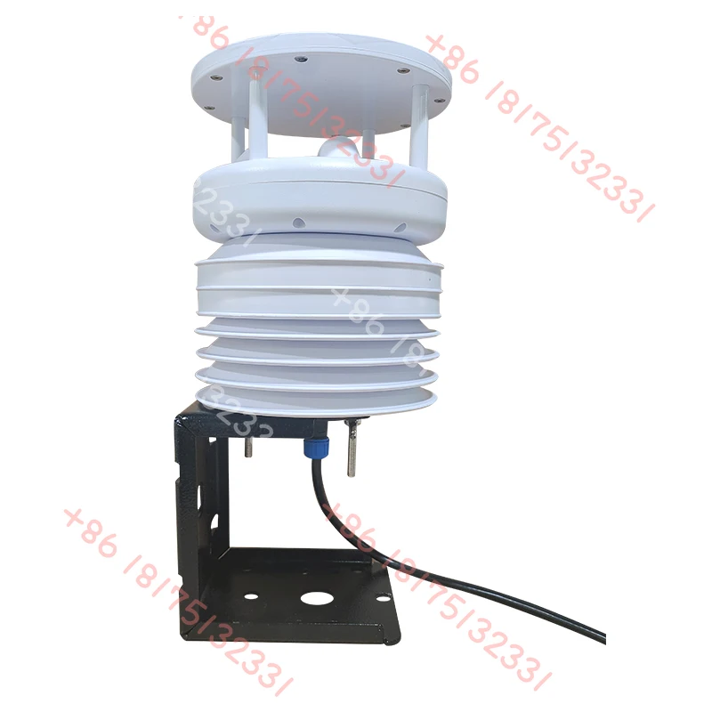 

Compact Solar Powered Agriculture Rs485 Weather Station 6 Elements Ultrasonic Air Temperature Pressure and Wind Vane Anemometer