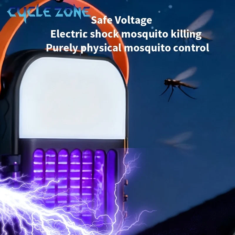 

Солнечная лампа-уничтожитель комаров 2-в-1 для кемпинга, электрическая мухобойка, лампа от комаров, уличная электрическая лампа-уничтожитель насекомых