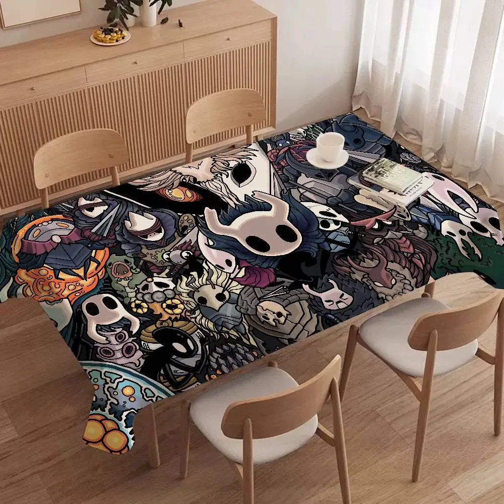 Hollow Knight Game Home Tablecloths Dining Decoration And Rectangular Table Accessories Waterproof Cloth Anti-stain