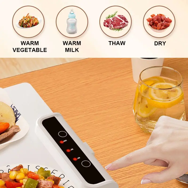 Fast Heating Food Electric Warming Tray Foldable Large Capacity Heating Pad Hot Cutting Board Food Heating Board