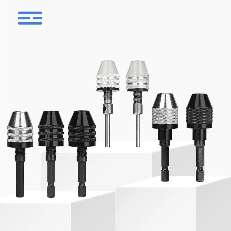 CMCP Keyless Drill Chuck 0.3-3.4/6.5/8mm Self-Tighten Electric Drill Bits Collet Fixture 1/4\