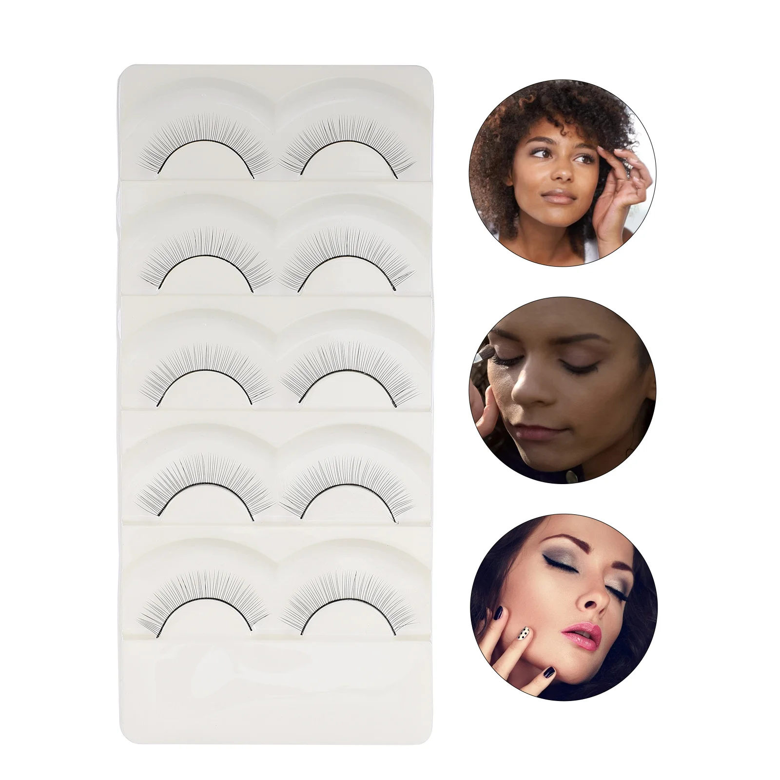 5 أزواج ممارسة الرموش الصناعية ملحقات شرائط التدريب قابل للتعديل الفرقة الضفيرة تقليد الرموش الطبيعية لمهارة التطعيم #3