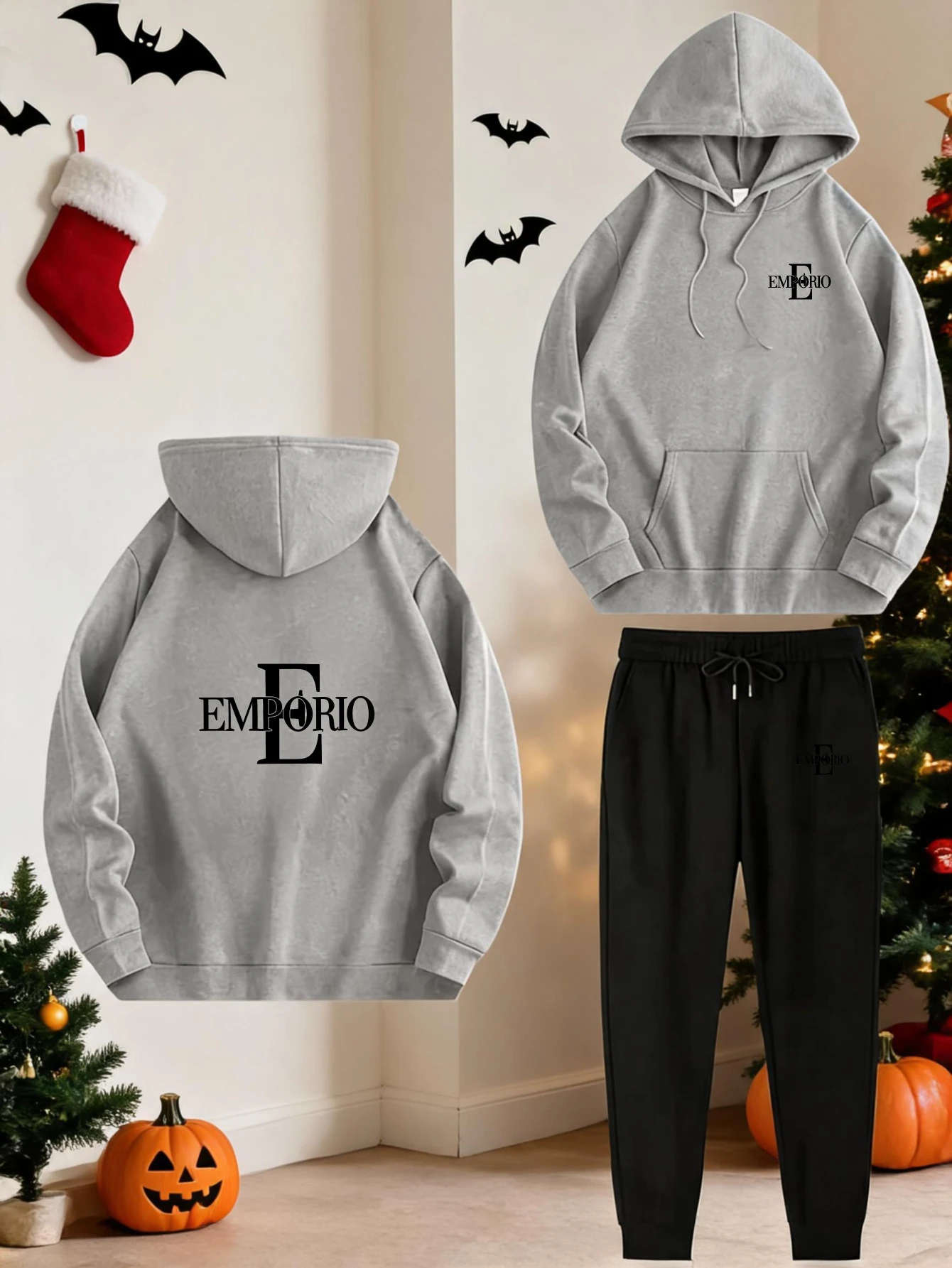 2026 New Autumn Winter Men's Hoodie Tracksuit,  Casual Sports Style, Loose Comfortable Daily Wear 2 Piece Outfit