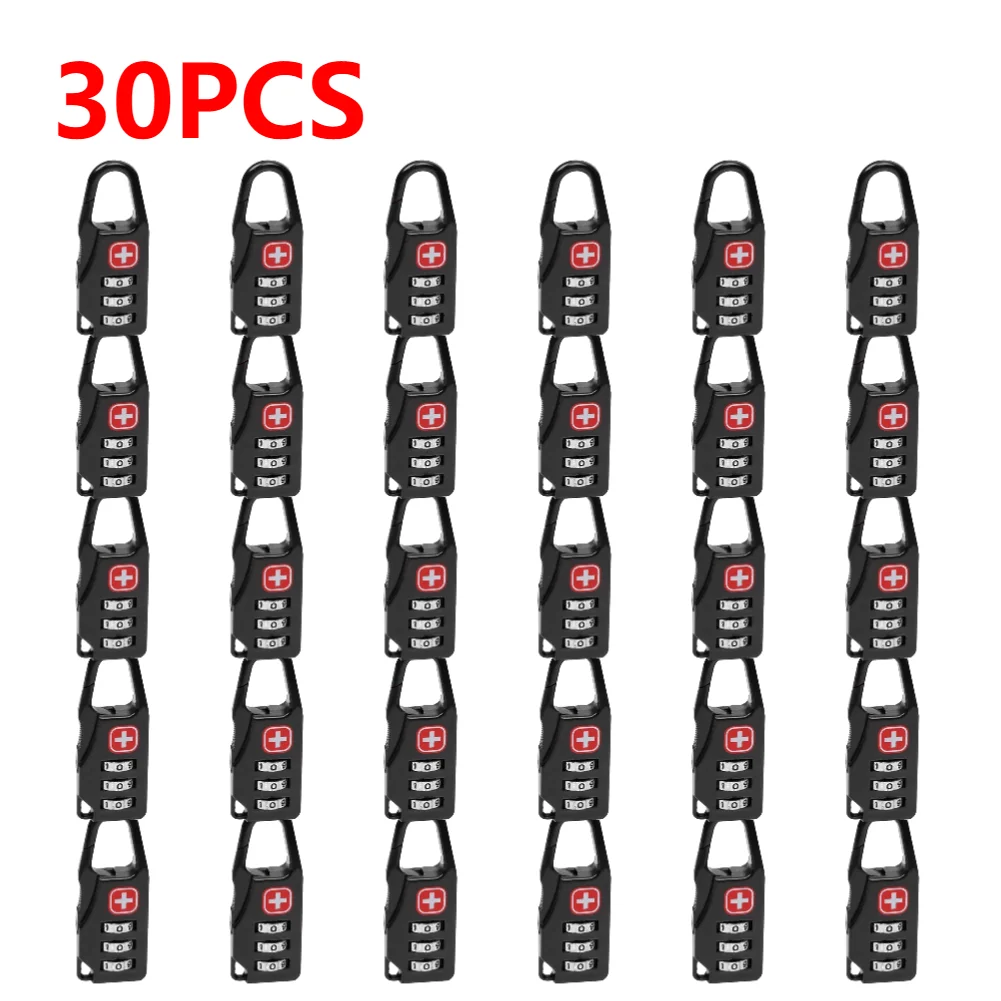 NONE 50-1 Stück Legierung Mini-Schloss Vorhänge schloss Outdoor-Reisegepäck Reiß verschluss Rucksack Handtasche sicher Anti-Diebstahl-Kombination Code-Nummer Schloss 5