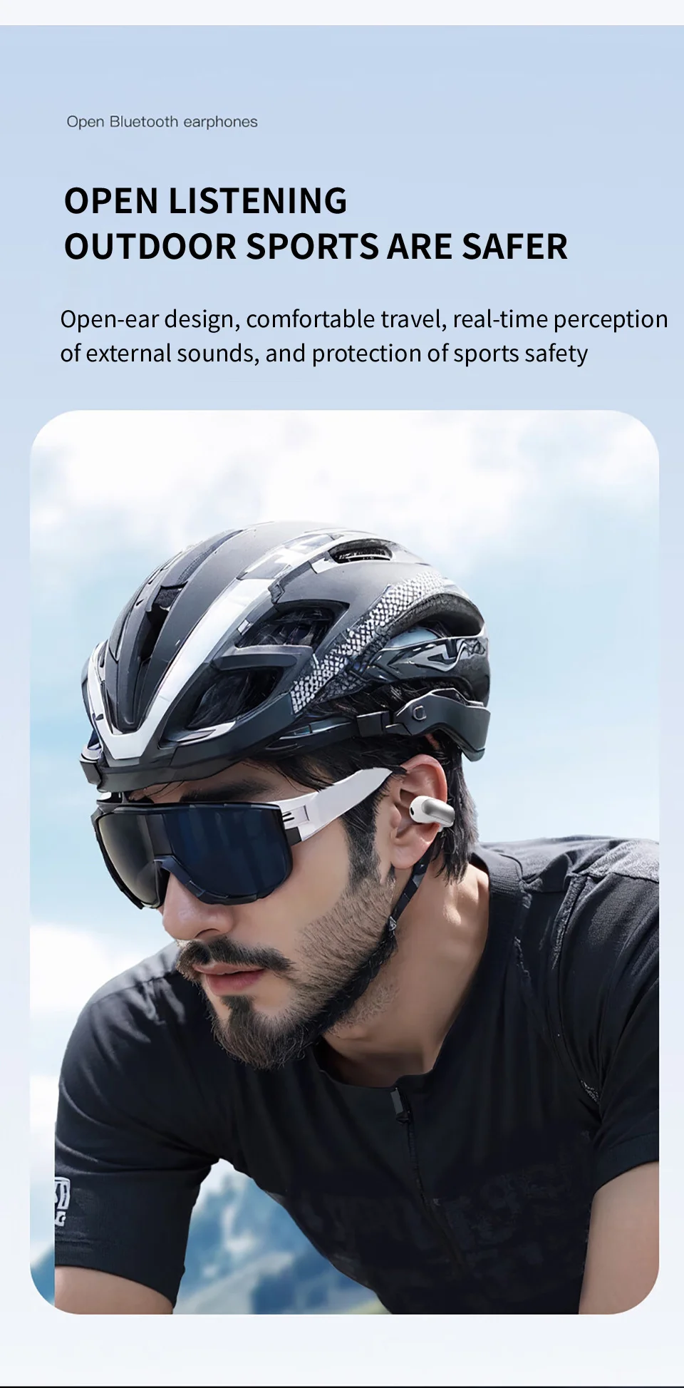Auricolari Bluetooth TWS V12 Wireless Con Gancio - Singolo Orecchio, Versione 5.2
