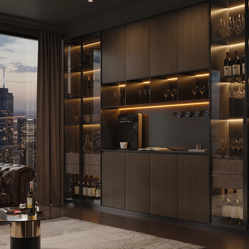 

Luxury Wood Cabinets Storage House Container Organizer Living Room Cabinets Display Wine Bookcase Gabinete Trendy Furniture