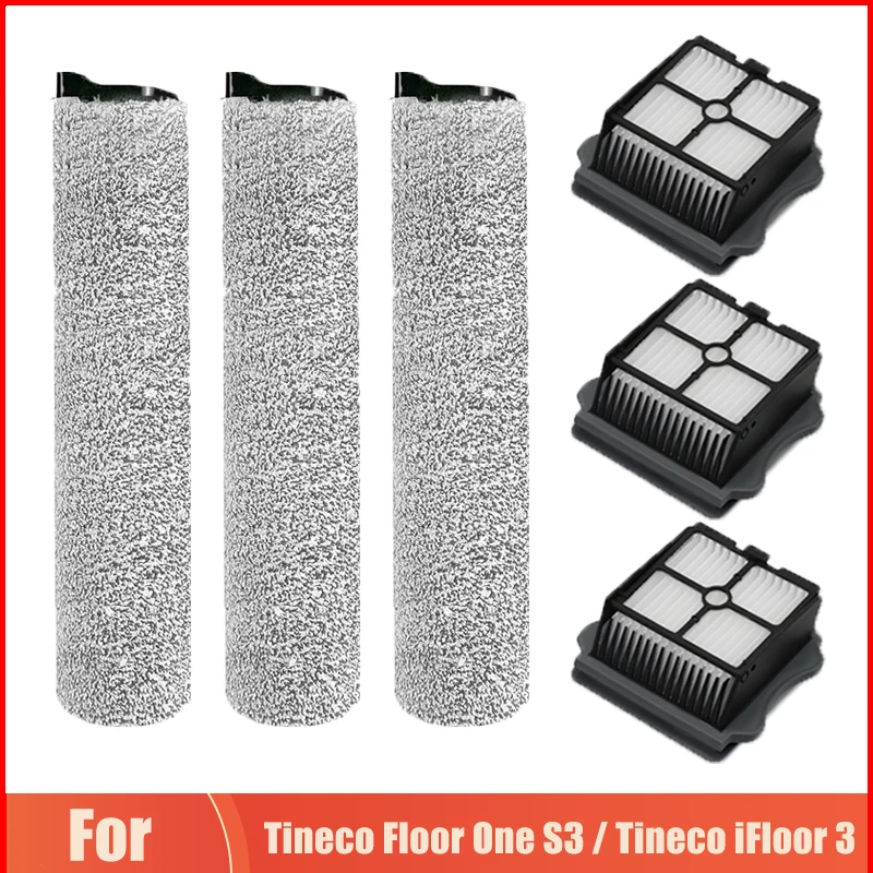 Para TINECO Piso Um/iFloor 3/Piso Um S3 Aspirador Sem Fio Wet Piso Seco Lavadora Substituição Escova de Rolo Hepa Filtro