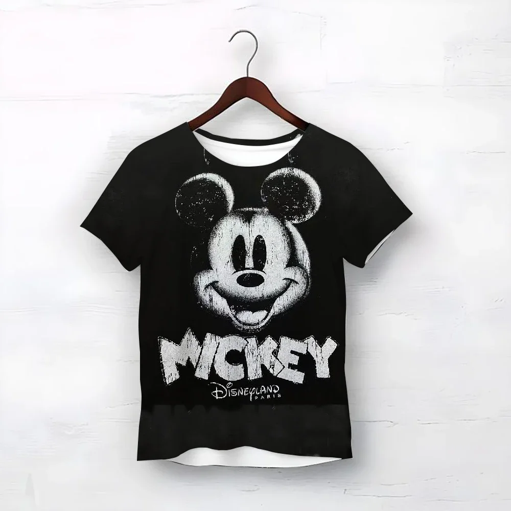 

Disney Boys Girls Minnie Mickey Mouse T Shirt Kids Streetwear Short Sleeve Children's Tshirts Boys Girls Clothing T-shirt Tops