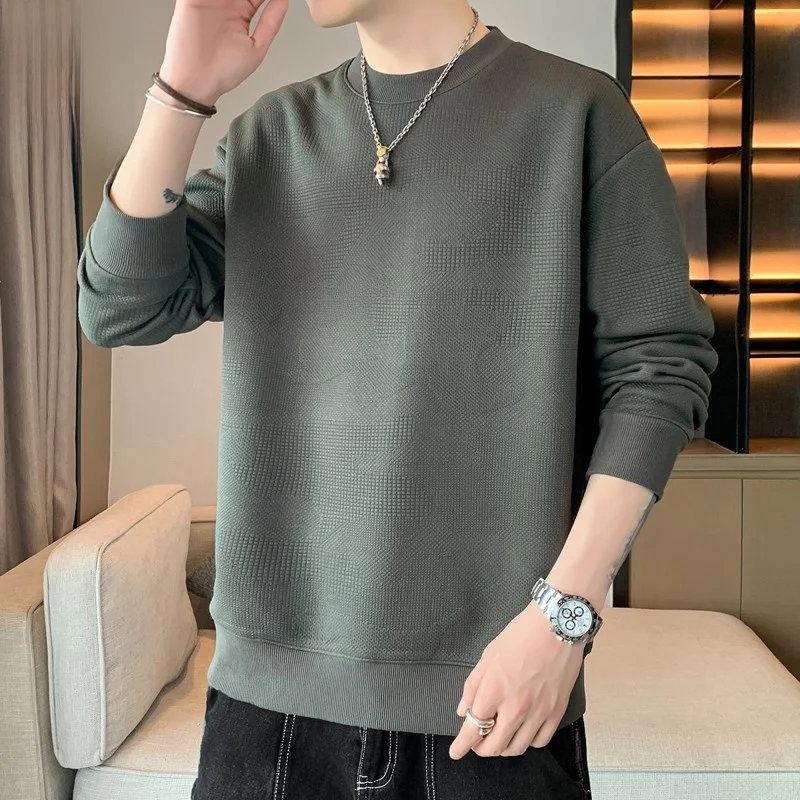 

Мужская толстовка свободного кроя с длинным рукавом, повседневная, модная, удобная, из полиэстера, молодежная, весенняя коллекция