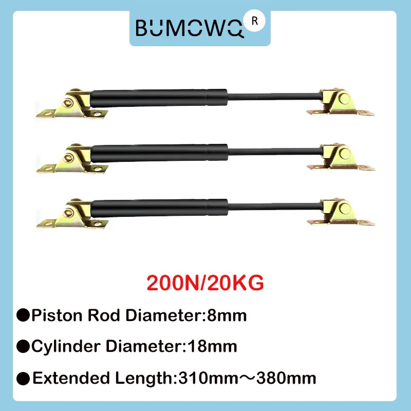 1PC 310mm-380mm 20kg/200N Car Strut Bars Furniture Strut Bar Gas Shock Absorber Hydraulic Lift Kitchen Cabinet Hinge