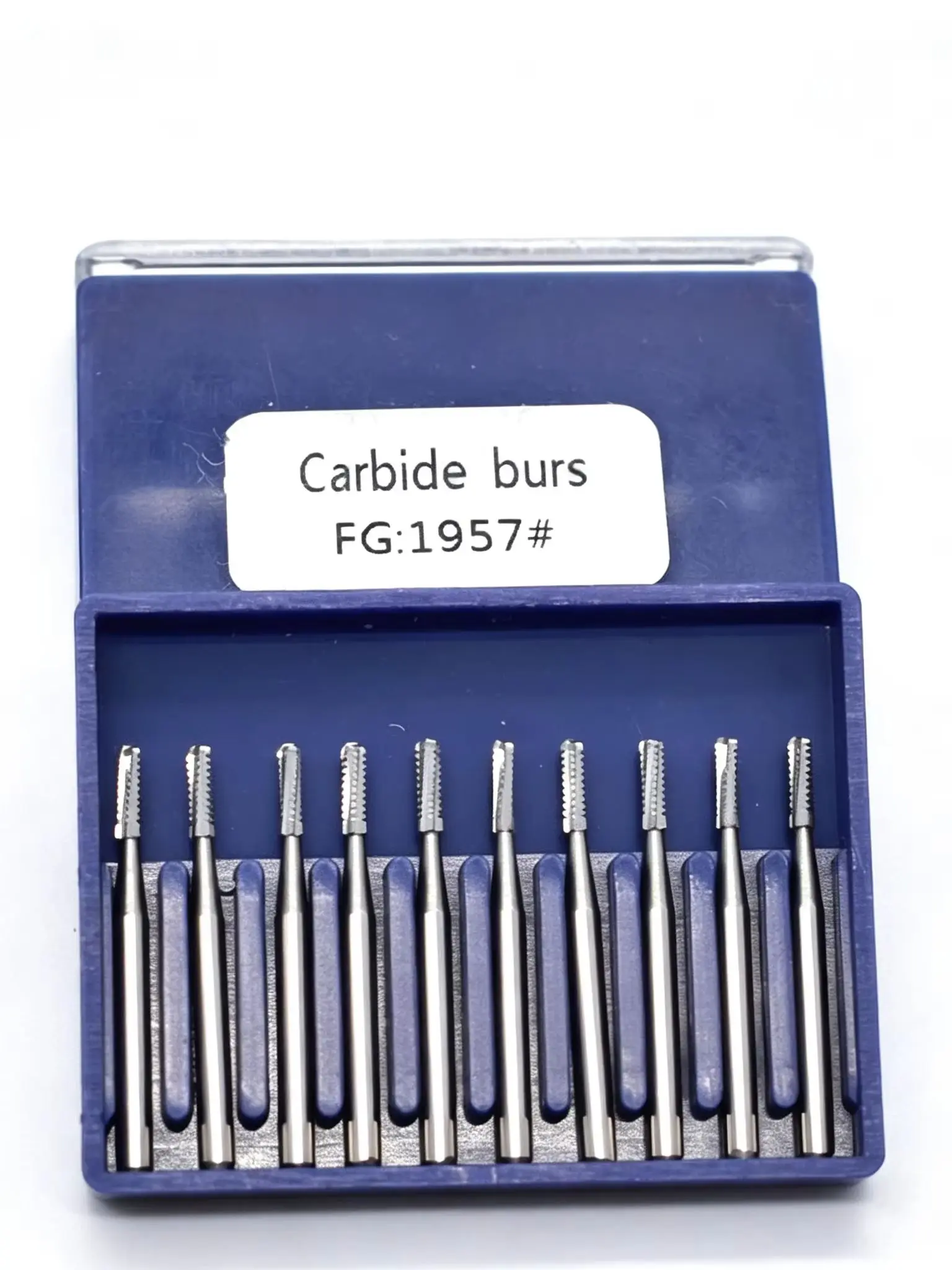 Dental-Hartmetallfräser aus Wolframstahl für Kronenfräsung, geeignet für Hochgeschwindigkeits-Handstücke FG-1957 FG-1958, vergoldet