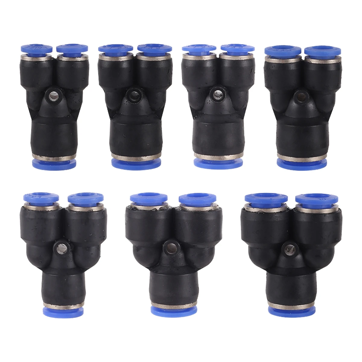 3-Way Port Pneumatic Coupling 4/6/8/10/12/16mm Interface Y Shape Slip-lock Reducing Connector Home Kitchen Water Hose Splitter