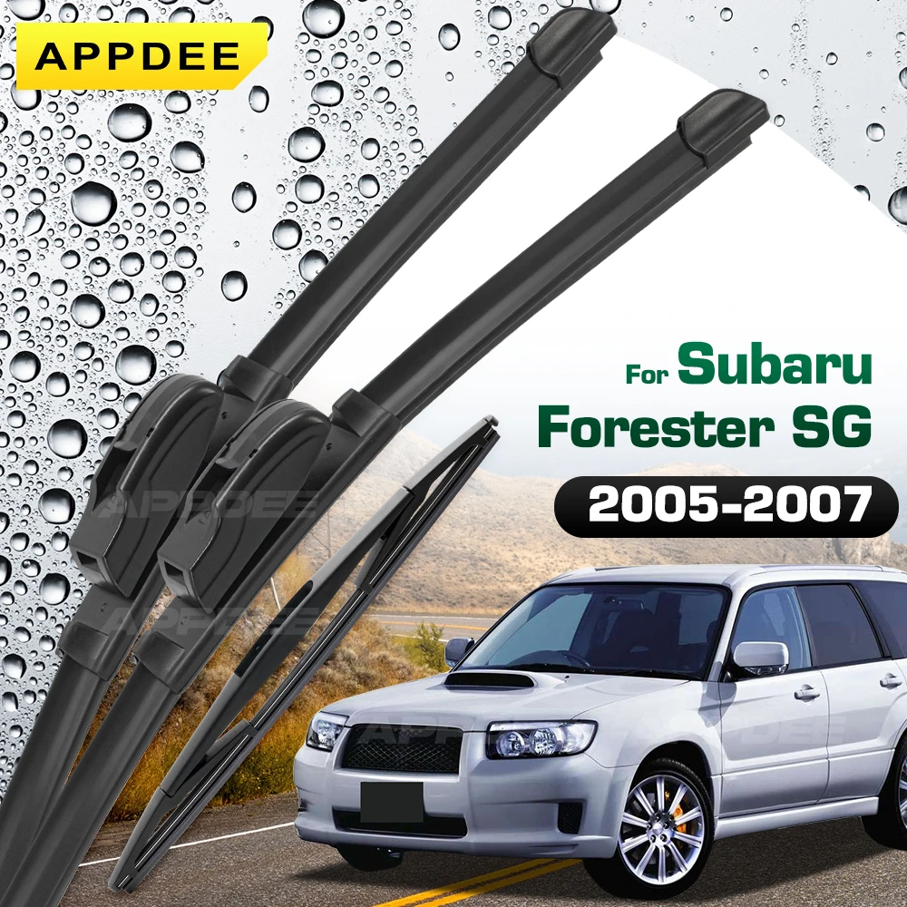 

Силиконовый и резиновый дворник для Subaru Forester SG MK2 2005-2007, передние и задние щетки стеклоочистителя, щетки для лобового стекла, окон