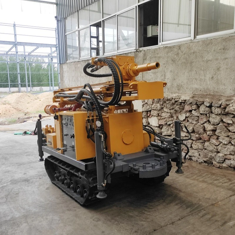 الصين آلة الحفر عالية الكفاءة 100 متر مجنزرة بئر هوائي 200 متر شاحنة عميقة شنت جهاز حفر آبار المياه #2