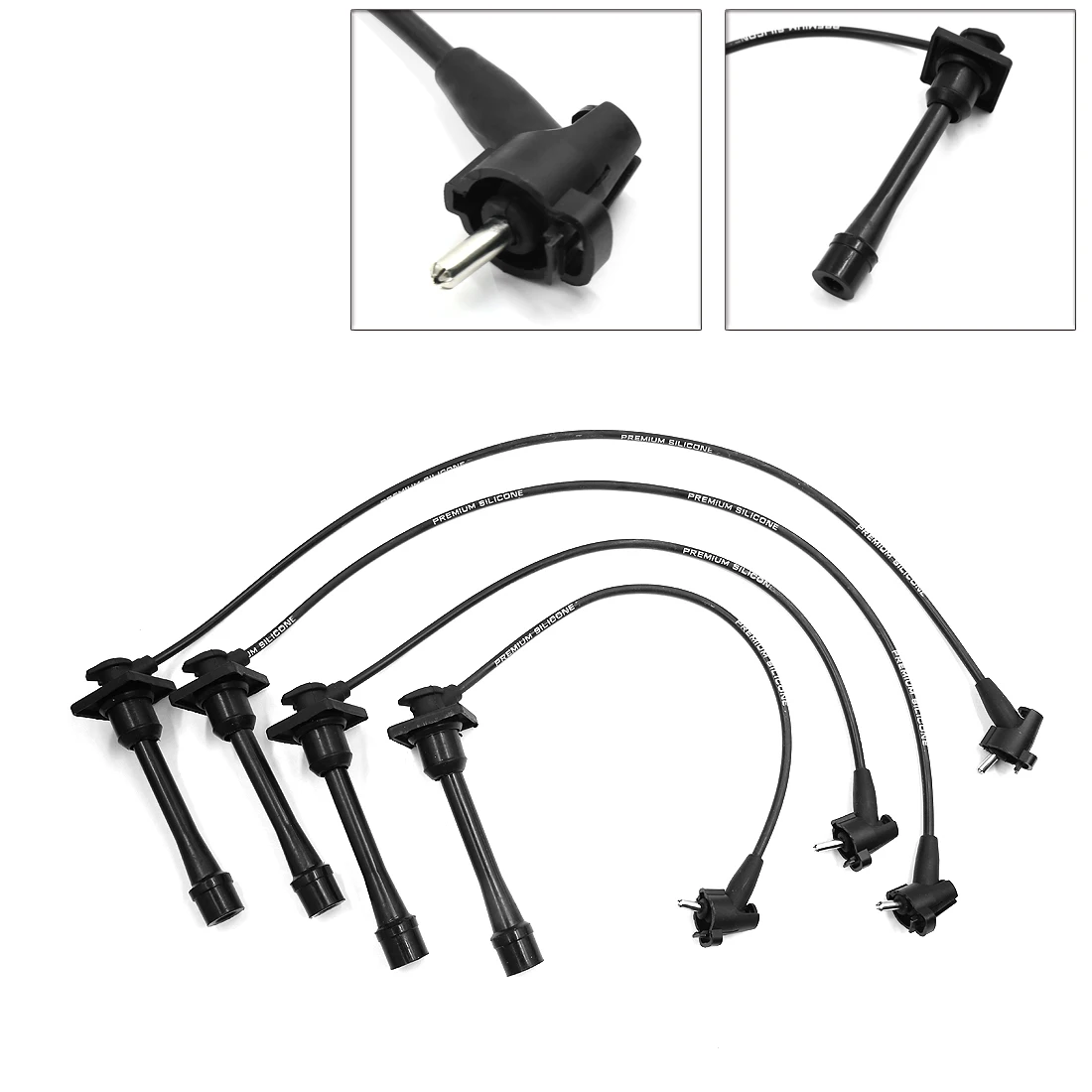 

UXCELL 8128 TE41 Автомобильный кабель свечи зажигания, набор из 4 шт. для Toyota Celica Corolla