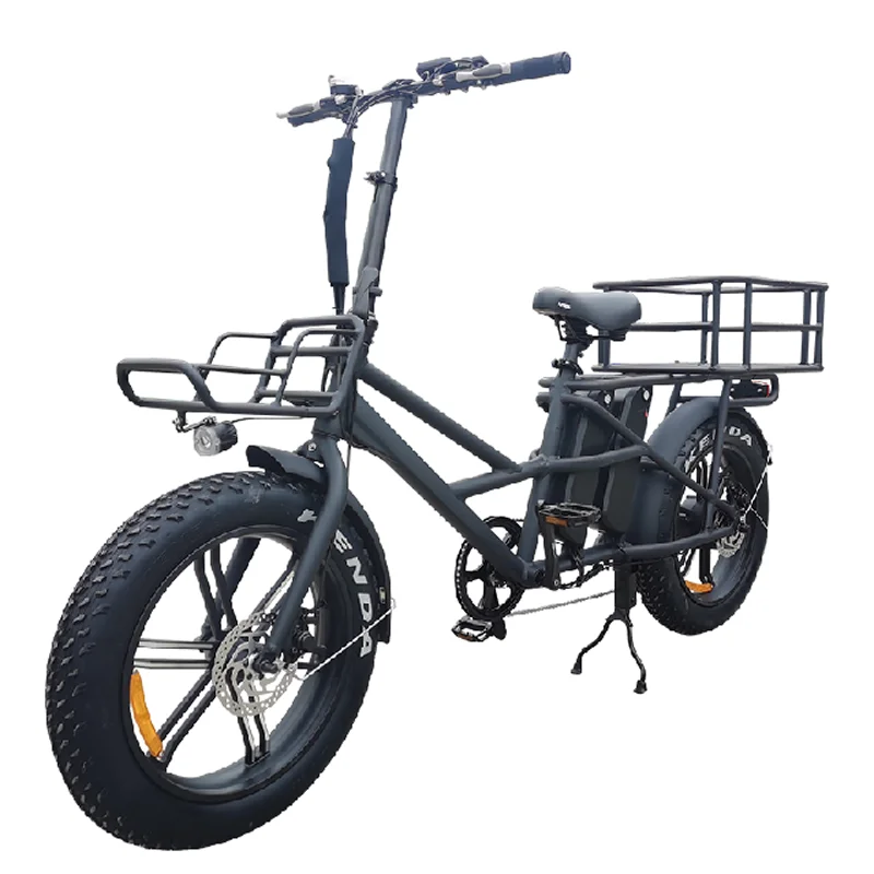 Hete verkoop hoge kwaliteit dubbele 48v 13ah batterijen 20 inch wiel dikke band stad levering elektrische fiets voor lading