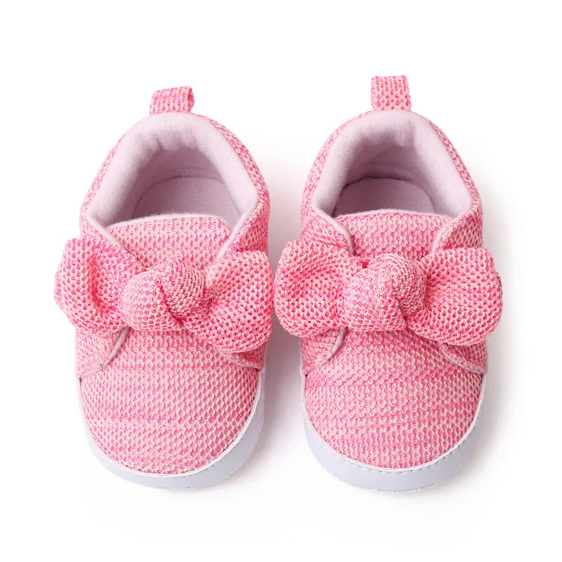 Bonito bowknot bebê meninas sapatos de sola macia antiderrapante calçados infantis sapatos berço moda primavera outono recém-nascidos primeiros