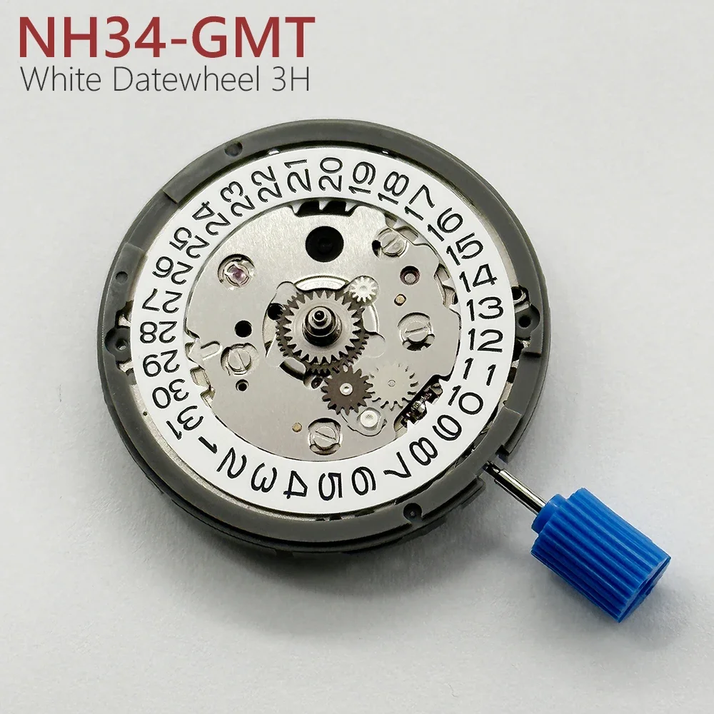 Japan Genuine GMT NH34 Movement Automatic 24 Jewels Mod Mechanical Watch Movement NH34A 24H GMT Hands Date At 3:00 Standard GMT