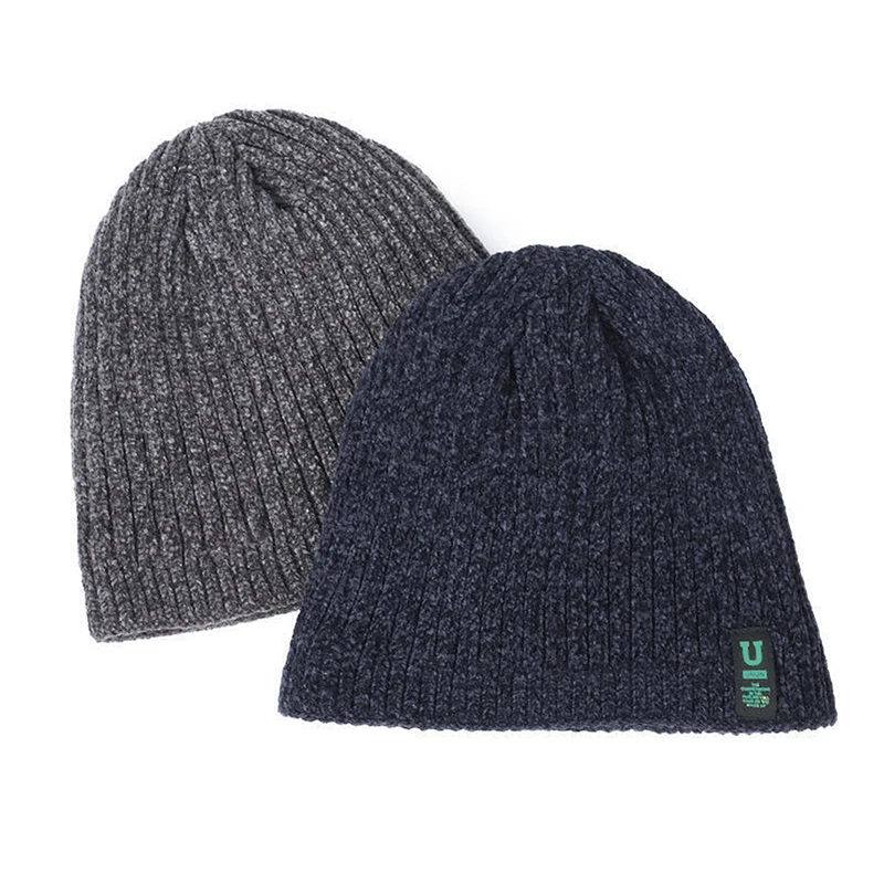 Men's Winter Knit Hats Soft Stretch Cuff Beanies Cap Comfortable Warm Slouchy Hat Outdoor Riding Knitted Cap For Women image 2
