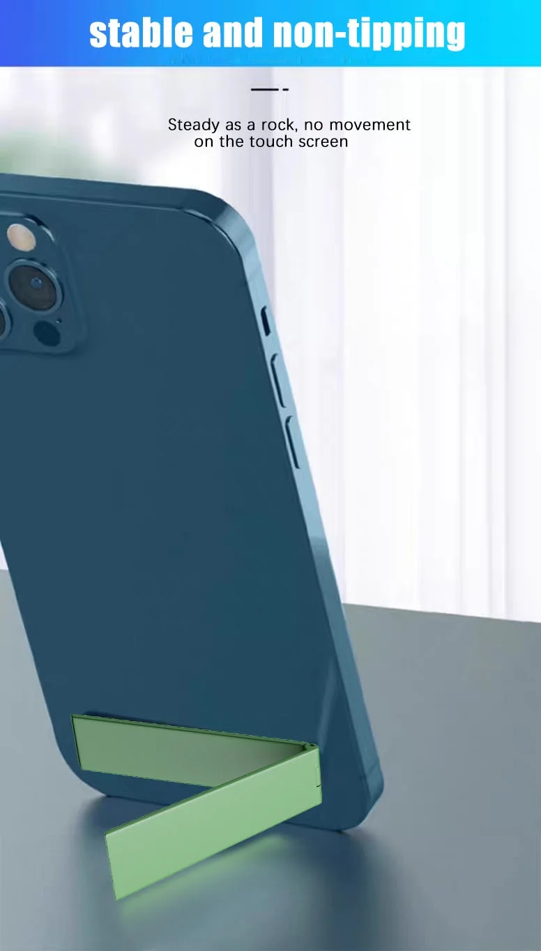 Ultradünner, zusammenklappbarer Telefonhalter aus Metall, Legierung, unsichtbarer Rücken, Handy-Desktop-Halter, tragbarer Handy-Ständer mit mobiler Unterstützung – Detail 3