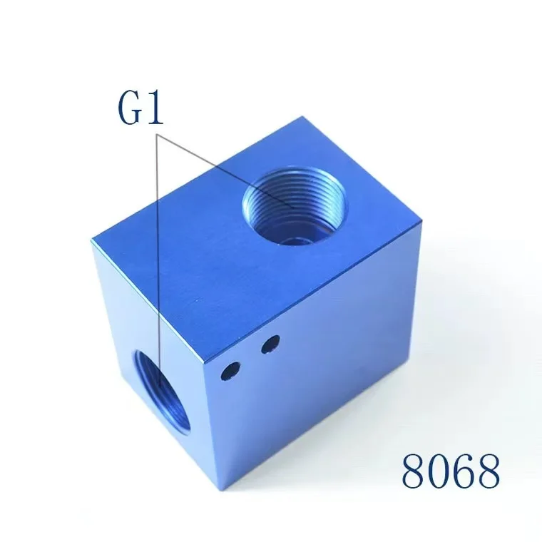 V8068 oil circuit block for threaded insertion of 16 series electromagnetic one-way throttling overflow valve