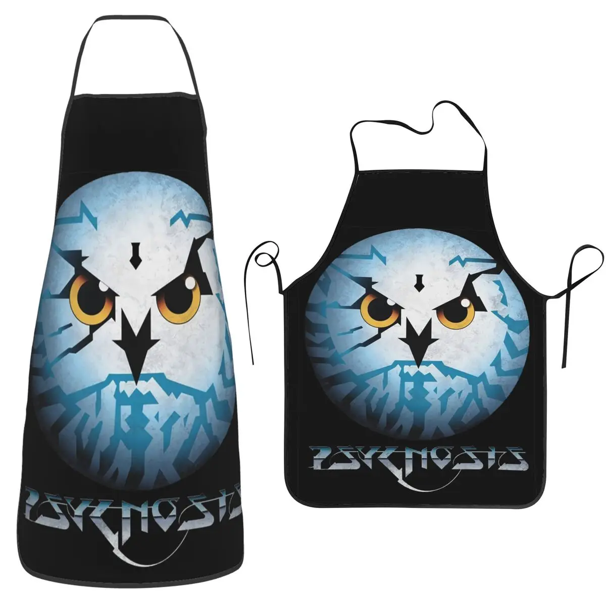 

Фартуки Amiga Psygnosis с совой, шеф-повар, кулинария, кухня, нагрудник без рукавов, кухонный сарафан для уборки для женщин и мужчин, живопись