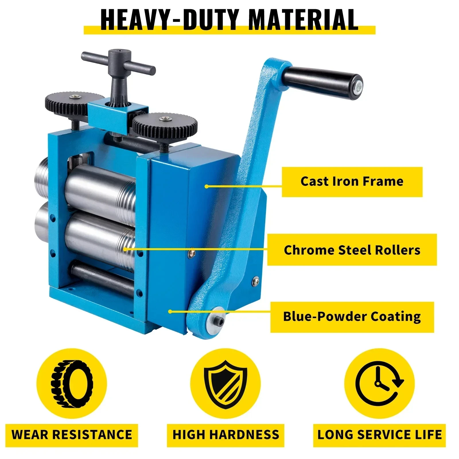 

YPJ-2/YPJ-3 Gold Silver Copper Combination Rolling Mills Metal Shape Press Moulding Machine Jewelry Roller Press Tabletting Tool