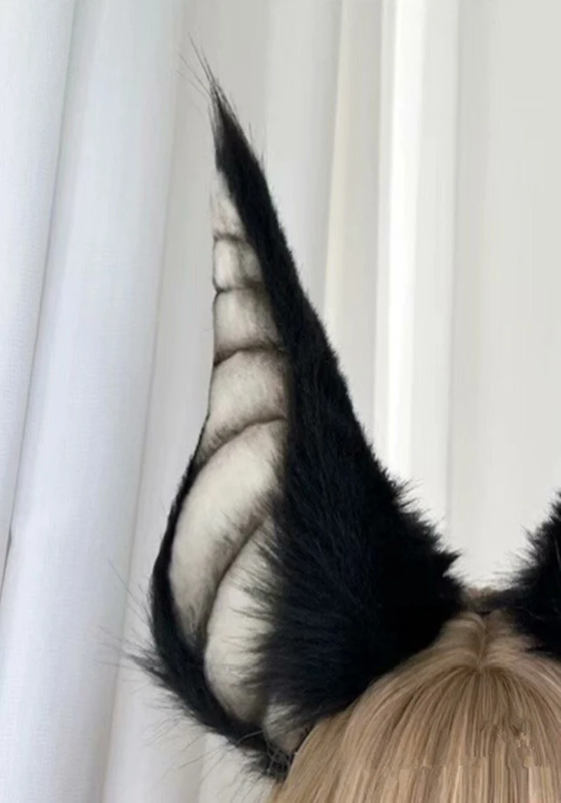 Handmade Simulation Beast Animal Ear Anubis Ear Hair Hoop Headwear For Lolita Halloween Christmas Anime Cosplay Prop