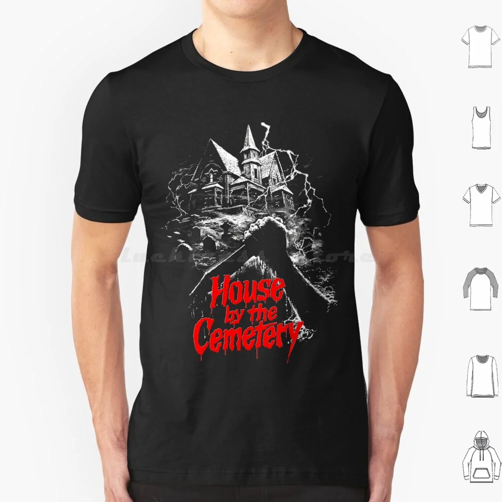 Casa do cemitério t camisa tamanho grande 100% algodão vhs fita de vídeo filme cinema horror culto moedor adulto casa pelo