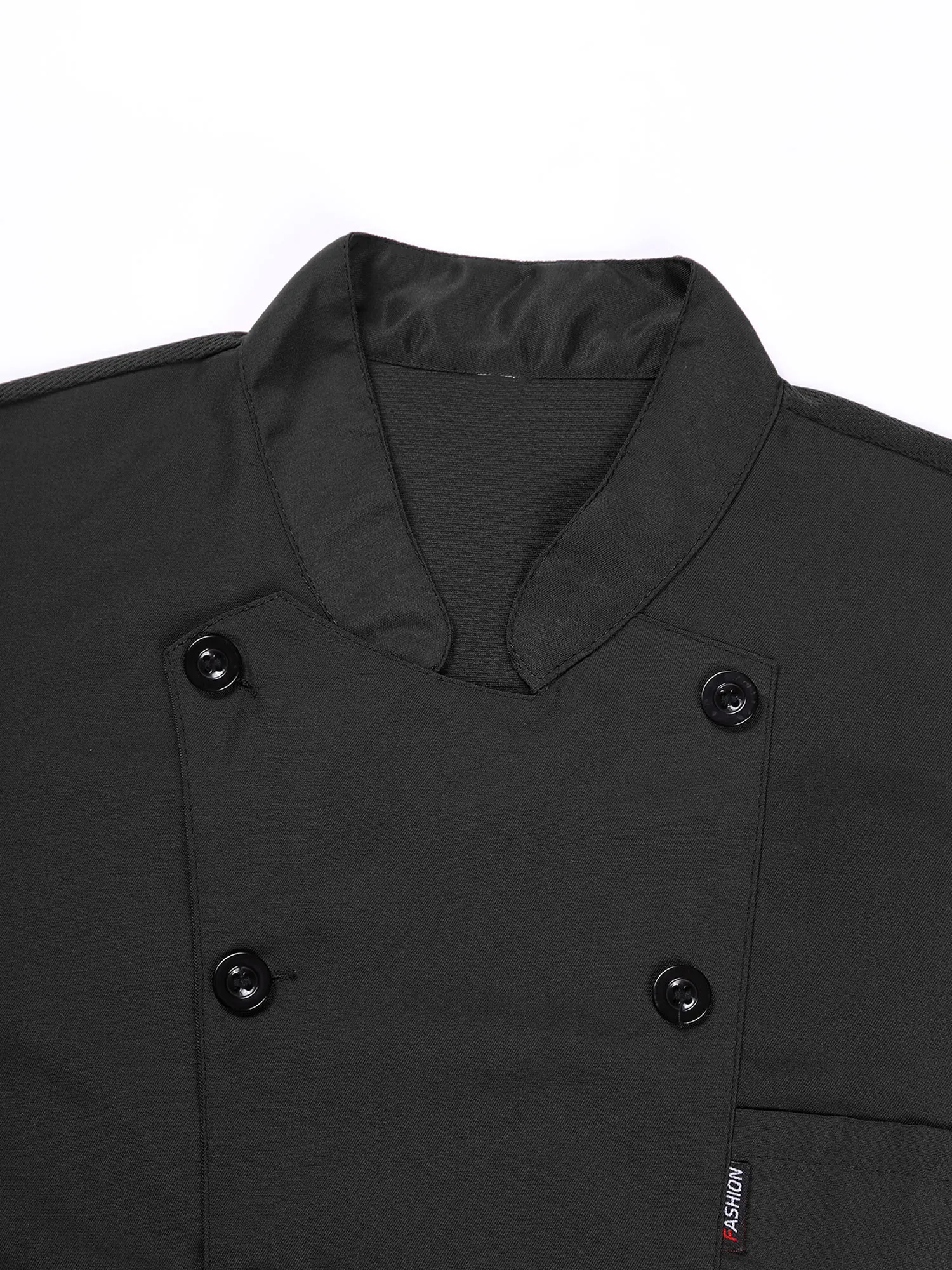 Adults Unisex Chef Shirt Women Mens Restaurant Work Shirt Uniform Stand Collar Chef Coat Canteen Hotel Cook Food Service Jacket