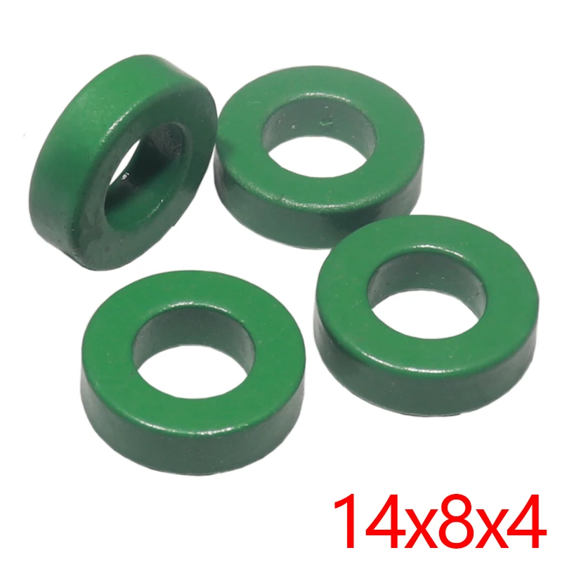 【10PCS】Ferrite Anti-interference Core Filter Inductance Transformer 14X8X4MM Green Magnetic Ring
