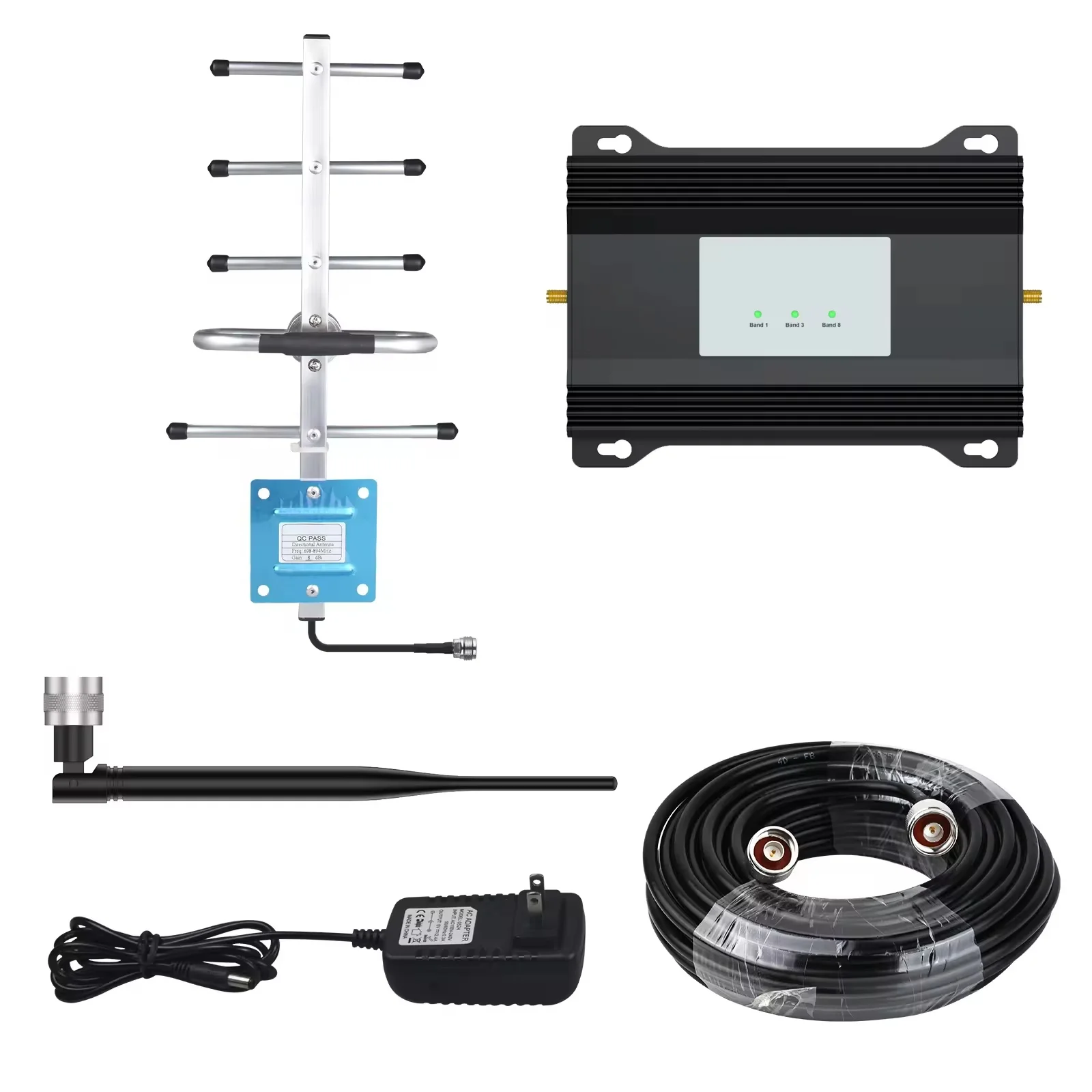 

Усилитель сигнала мобильного телефона, ретранслятор мобильного сигнала для сетей 1 Band 3 Band 8, поддерживает GSM GPRS