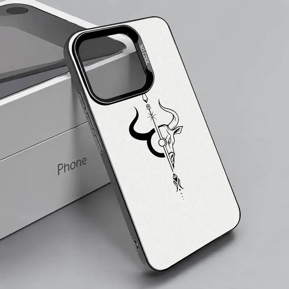 zodiac sign -star Silver  Cover For Phone Case For iPhone 17,16,15,14,13,12,11 Plus,Pro Max,XS