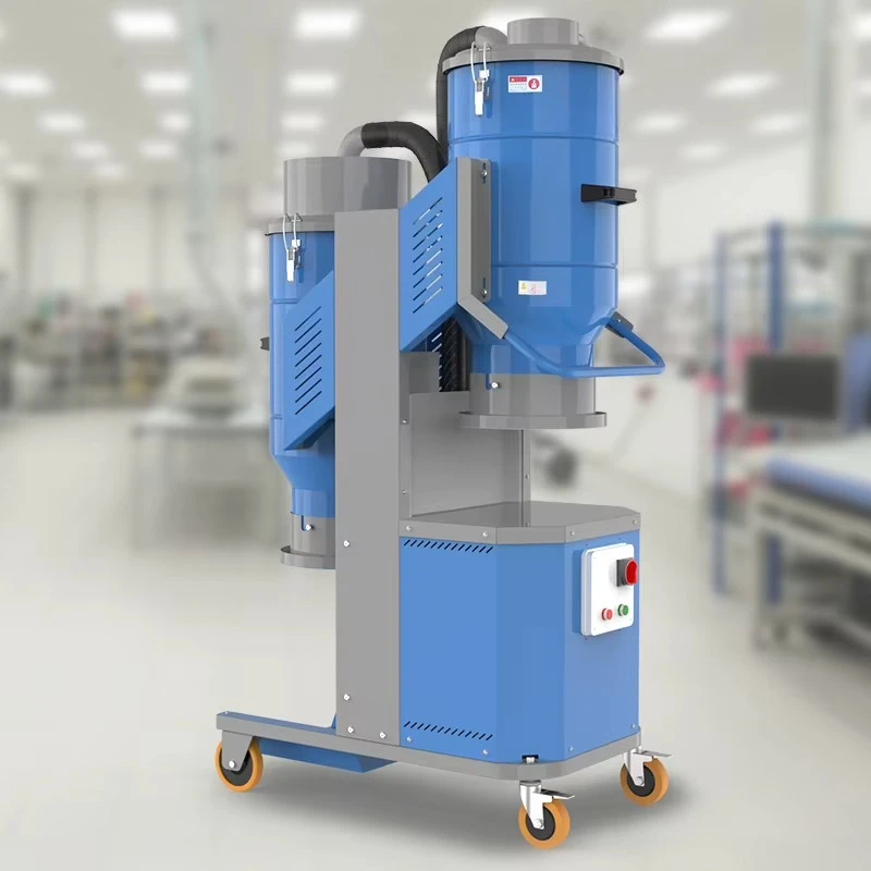 Industrial Wet Dry Dual-use Industrial Vacuum Cleaner Heavy-duty Double Barrel Bagging Powerful Cleaning Dust Collector
