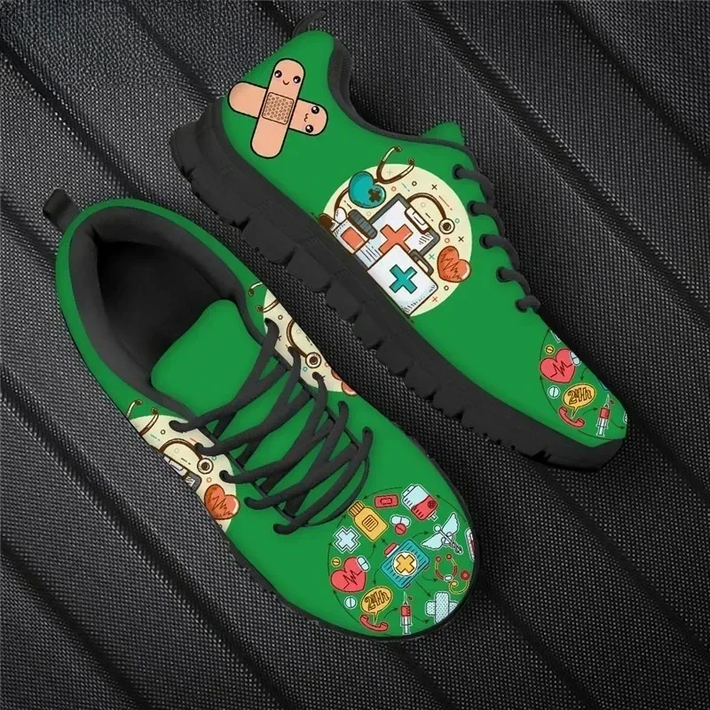 

Orange Health Medical Design Women Casual Flats Fashion New Nurse Shoes Paramedic Outdoor Sport Sneaker mujer
