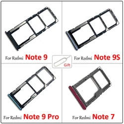 NEW For Xiaomi Redmi Note 7 / Note 9 Pro 9S Nano SIM Card Holder Tray chip slot drawer Holder Adapter Socket With Pin