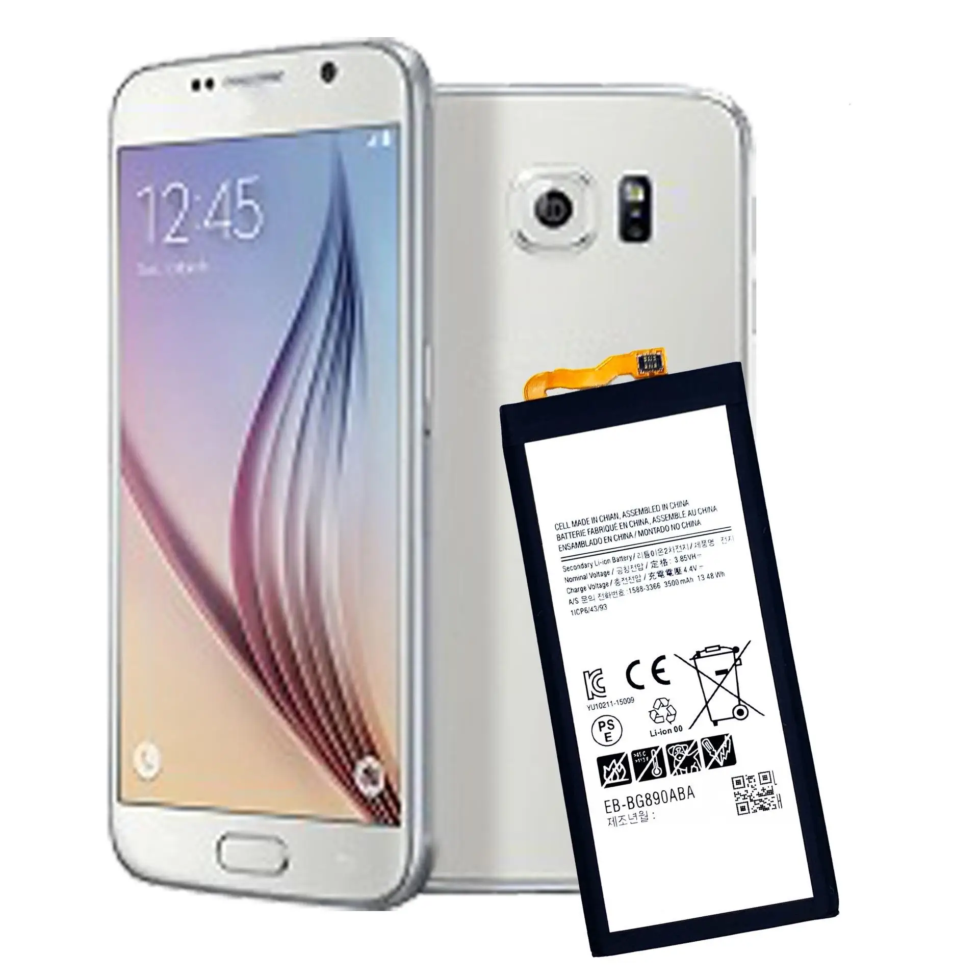Nuova batteria per telefono cellulare EB-BG890ABA 3500mAh per Samsung Galaxy S6/G807A Batteria sostitutiva 3,85 V