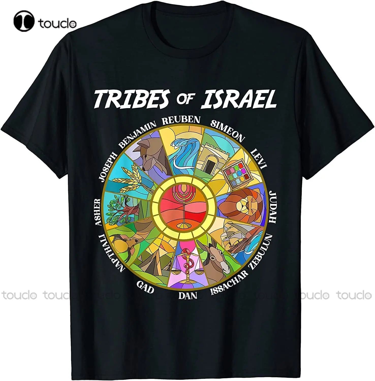 Tribes Of Israel Nation Hebrew Twelve Sons Jewish Judah T-Shirt O Neck Tshirt Men Custom Gift Xs-5Xl Printed Tee Streetwear