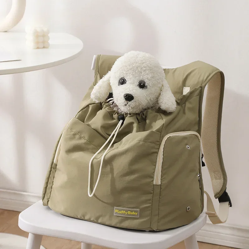 2024 Pet Backpack Pet Travel Bag Cat Chest Large Backpack Capacity Breathable Dog Portable Mobile Bag Adjustable Buckle Strap