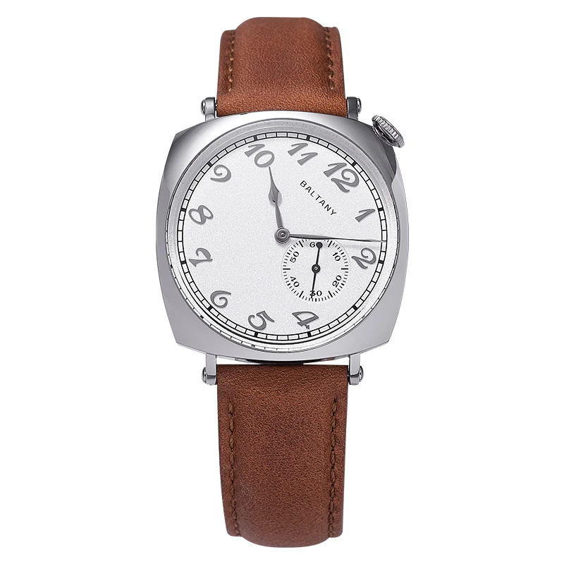 Baltany VC 1921 Homage Watches S4046 Cushion Case Drive Men Watch Sapphire Crystal 38mm Waterproof Stainless Steel ST Movement