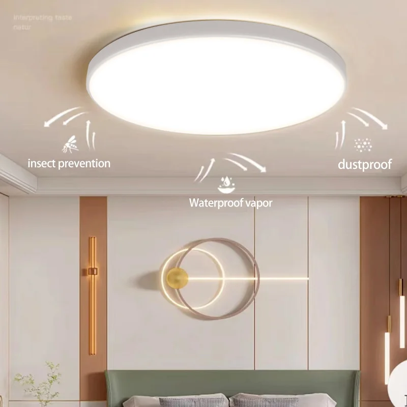 Led Ceiling Light Round Chandelier 110V 220V Ultra Thin Ceiling Lamp Indoor Lighting For Kitchen Bedroom Living Room Bathroom