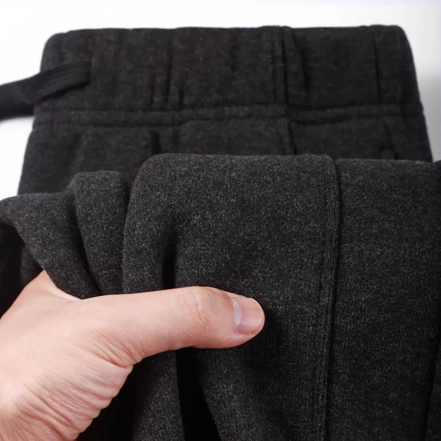 

Cloud Soft Black Grey Thick Drapey Straight Leg Wide Leg Pants Comfortable Skin-Friendly Casual Trousers for Women