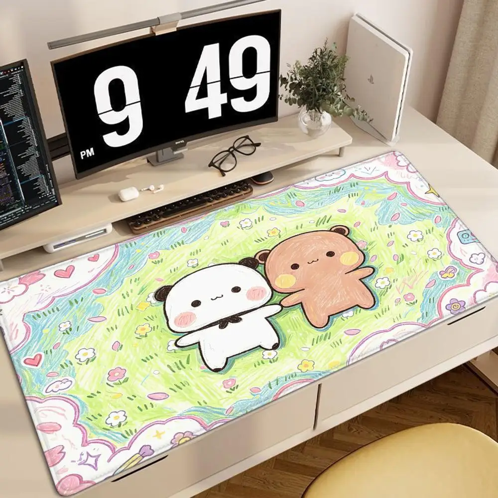 

Kawaii Cartoon Bubu Dudu Cute Deskmat Xxl Gamer Mouse Pad Anime Computer Table Mat With lockedge Mousepad Large Mats Mause Pads