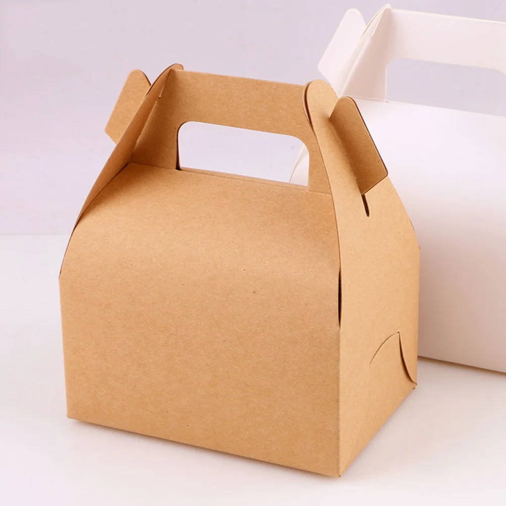 

12pcs Kraft Paper Gable Treat Boxes Candy Gift Party Favor Box for Birthday Wedding Baby Festival