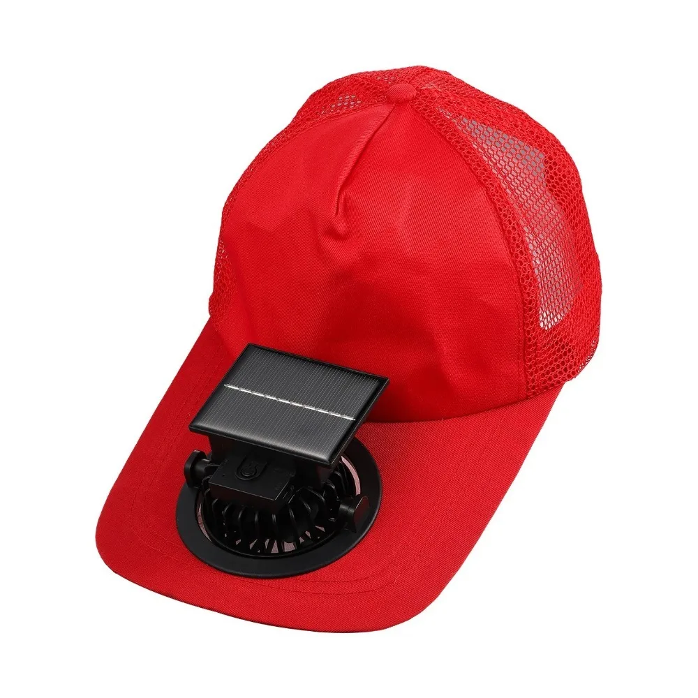 

Portable Breathable Summer Fan Sunhat Mesh Strong Wind Solar Fan Cap USB / Solar Powered Wide Brim Baseball Cap Summer Activity