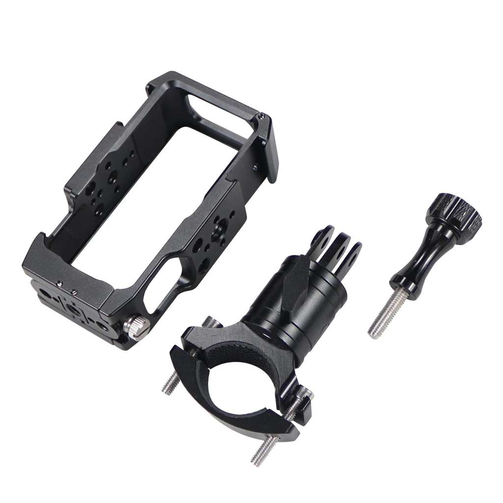 Magnetischer Action-Kamera-Käfig für DJI Action 2 Dual-Screen Vollkäfig mit Cold-Shoe-Halterung, 1/4 3/8 ARRI-Positionierungslöchern und Ladestation – Detail 16