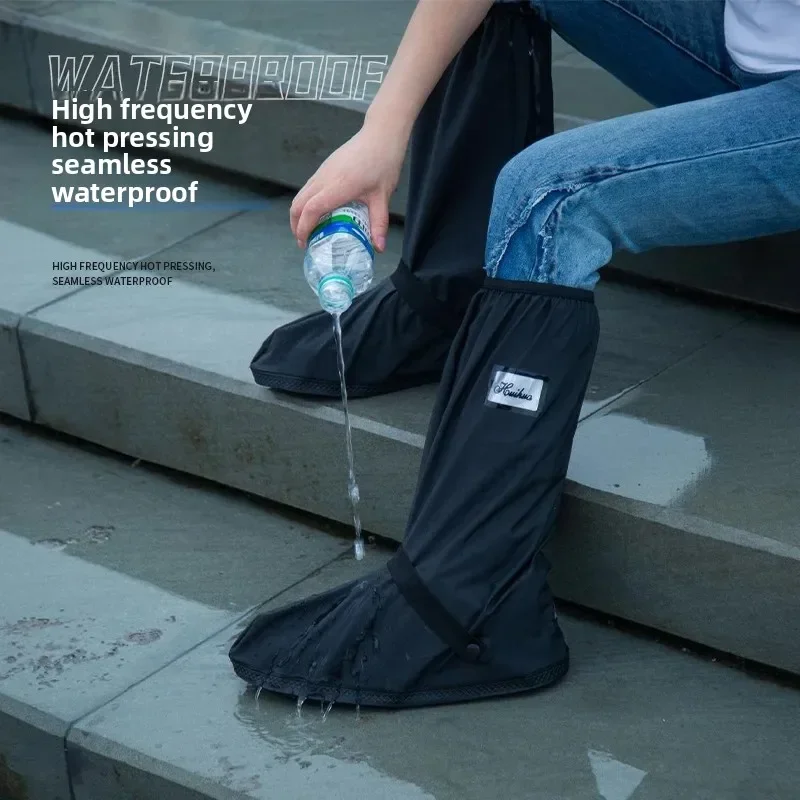 حجم 36-47 دراجة نارية أحذية المطر مقاوم للماء الأحذية غطاء عدم الانزلاق القدم الدراجات الدراجة قابلة لإعادة الاستخدام المطر الثلوج الرمال حماية الجرموق