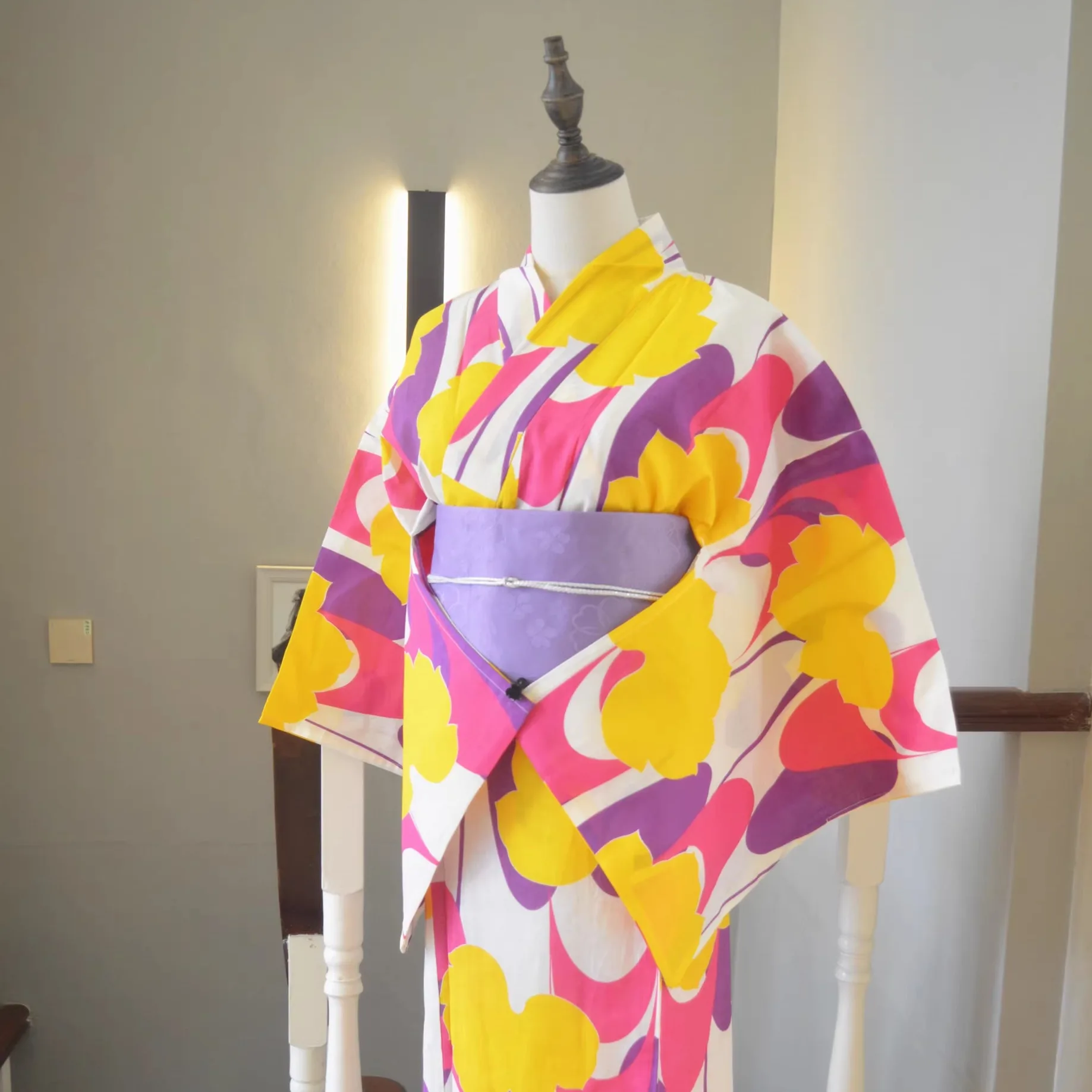 Traditional Yukata Bathrobe Cotton Fabric Girls Ladies Fashion Spring 2025 Ethnic Women's Clothing Stage Costume