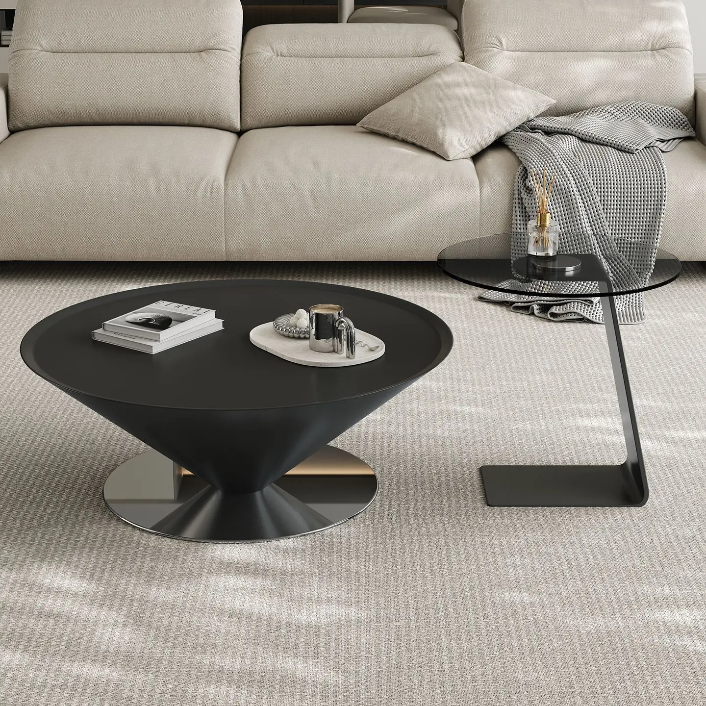 Living room designer round table creative corner table